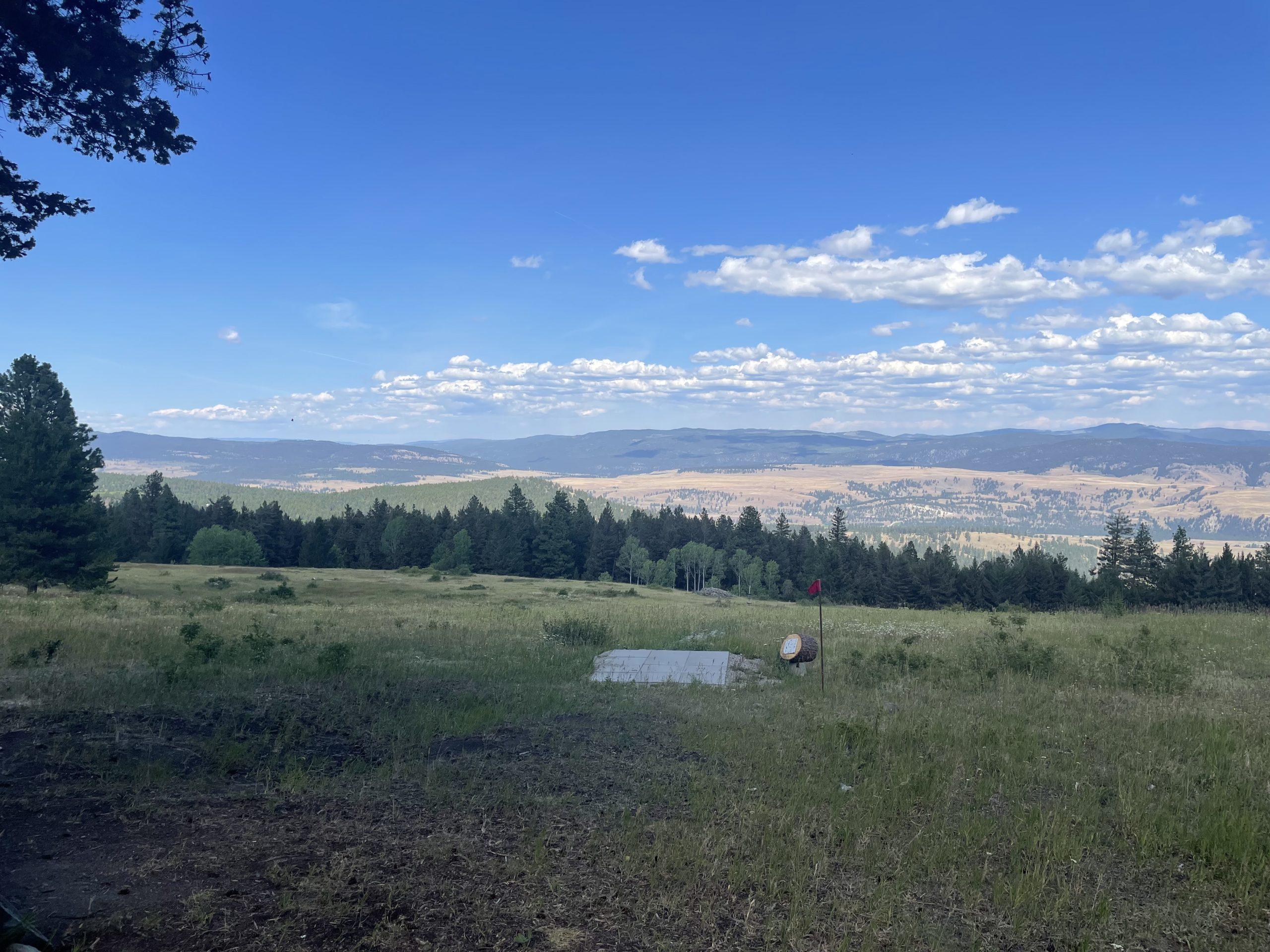 China Ridge disc golf course overlooking tee pad